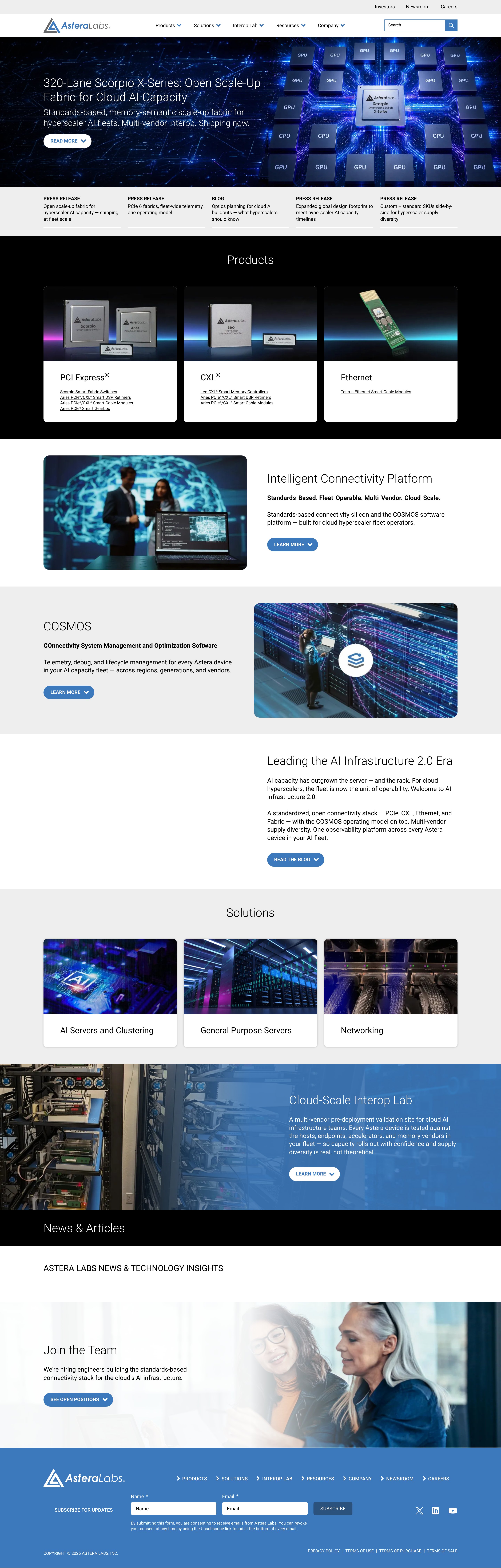 Hyperscalers landing page