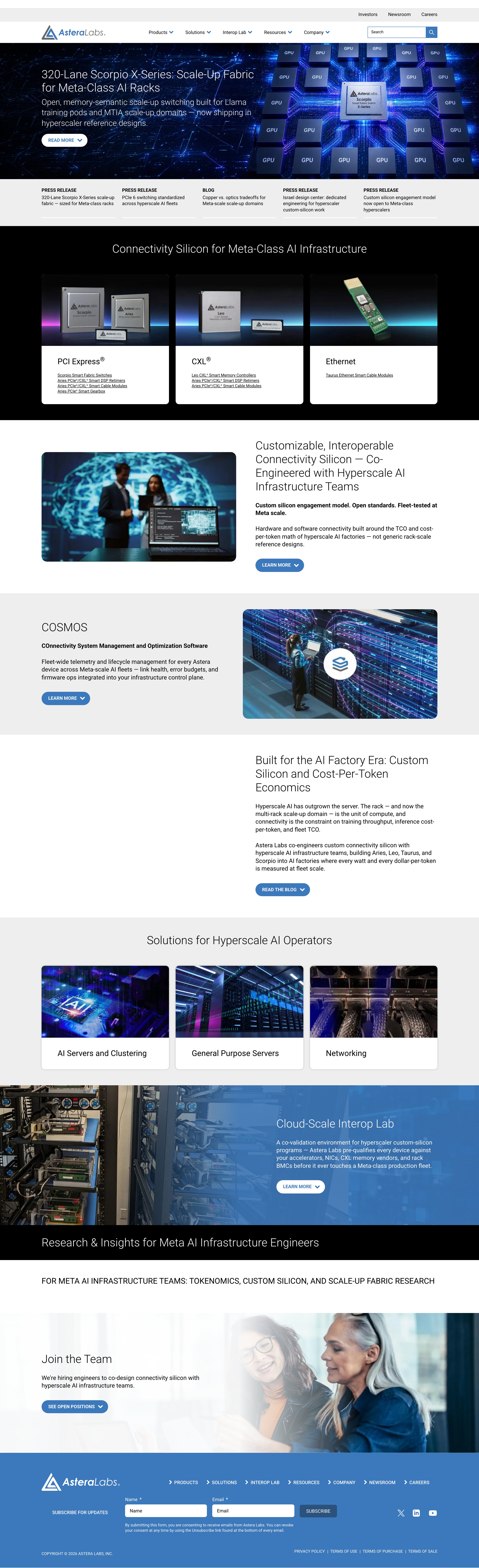 Meta landing page